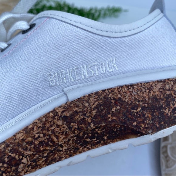 Birkenstock Santa Cruz White Canvas Round Toe Oxford Sneakers Size 37 Narrow - Picture 8 of 11